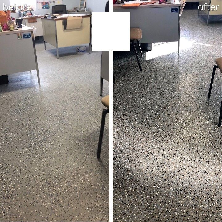 before and after chip epoxy floor